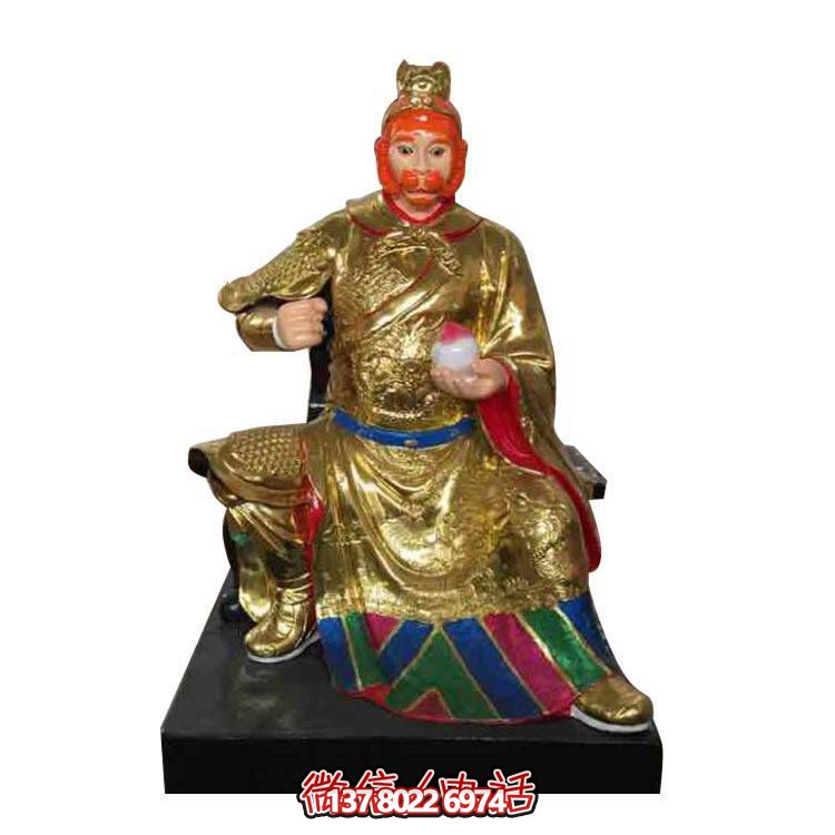 玻璃鋼佛像，金烤漆噴涂