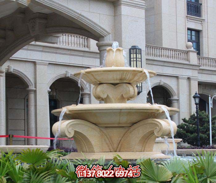 歐式風(fēng)格大理石噴泉雕塑，美化酒店、廣場、景觀