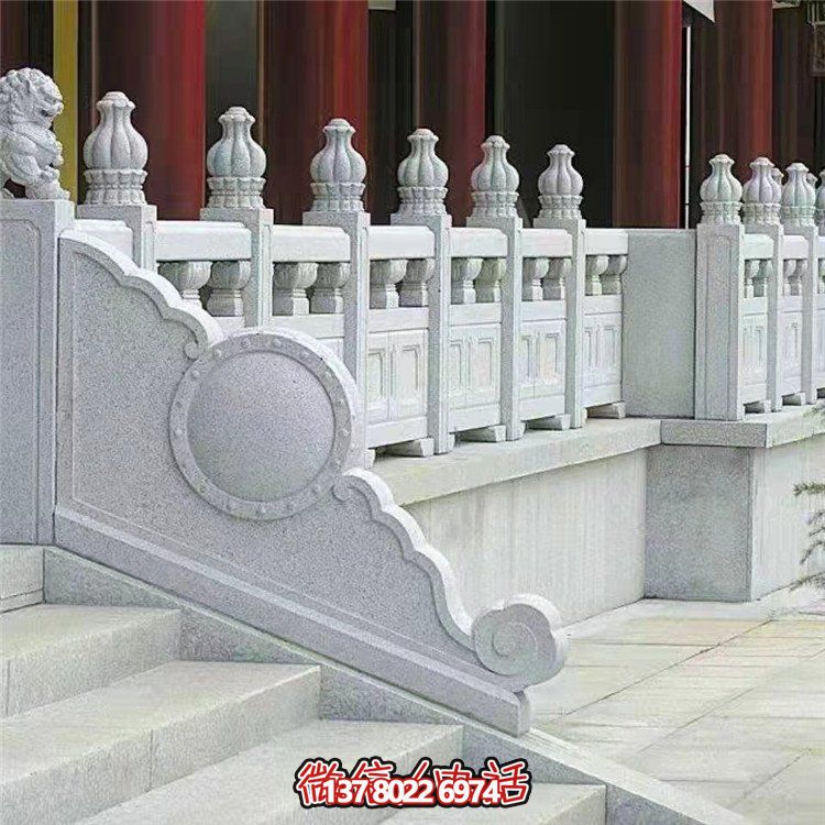精美石雕欄桿欄板，點綴景區(qū)景點，增添園林雕塑之美