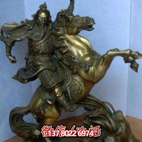 傳統(tǒng)工藝銅雕騎馬人物雕塑，點(diǎn)綴戶外園林