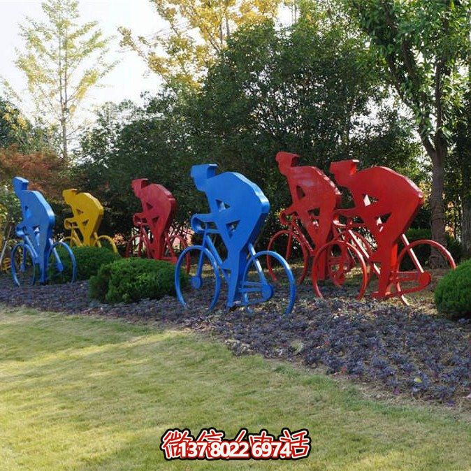 不銹鋼剪影賽車擺件，點(diǎn)綴公園草坪
