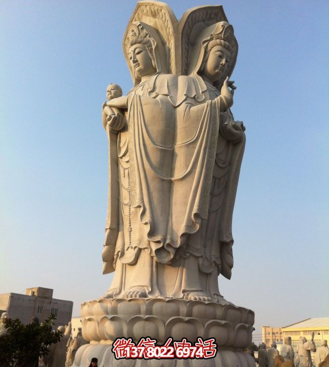 大型觀音大理石雕塑，精美的園林景觀裝飾