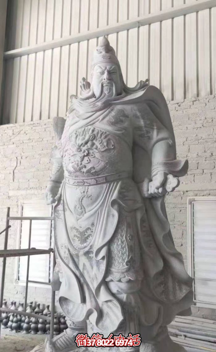 大理石石雕關(guān)公雕塑——引領大型戶外景觀