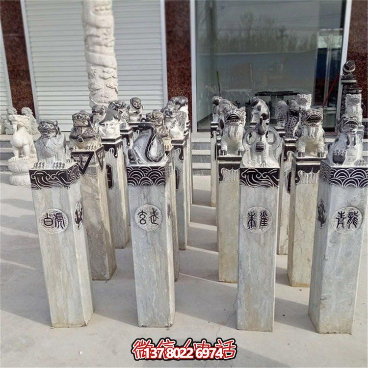 精美大理石雕塑，辟邪鎮(zhèn)宅，拴馬樁大型裝飾