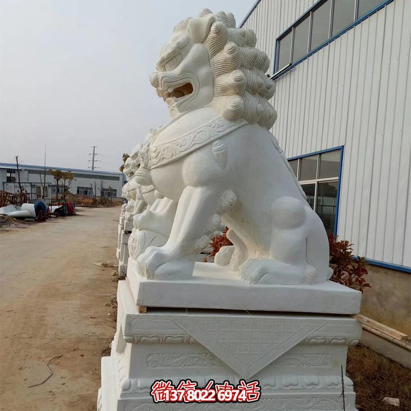 高品質石雕麒麟雕塑，點綴企業(yè)公司大門口，增添鎮(zhèn)宅財運