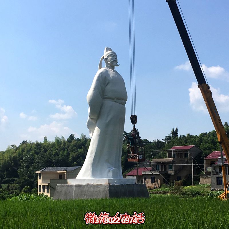 李白漢白玉雕塑，賞詩仙魅力，游覽大型景區(qū)公園