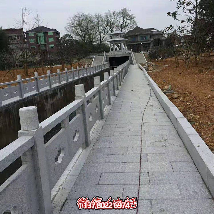 精美大理石護(hù)欄雕塑，點(diǎn)綴河道戶外環(huán)境