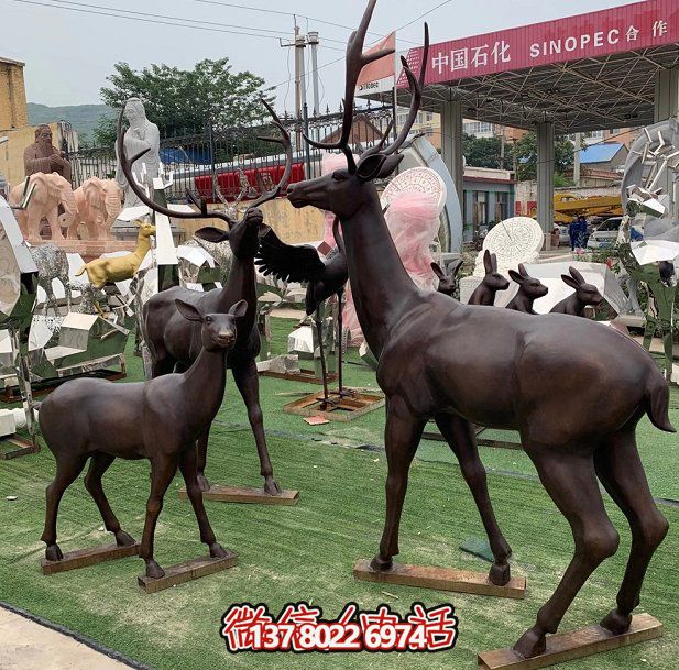 大型仿銅玻璃鋼擺件，非凡園林景觀戶外裝飾