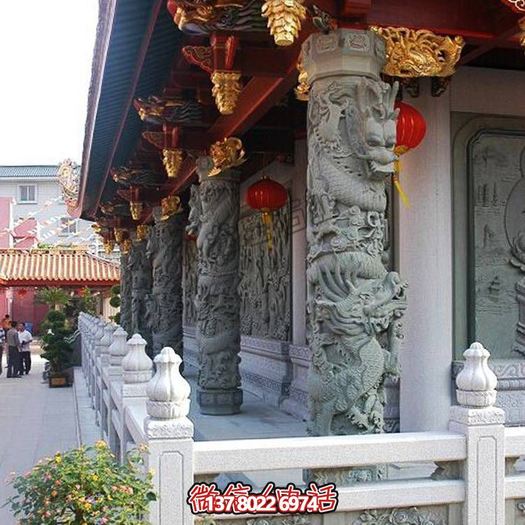 大理石雕刻的龍柱，點綴你家的廣場和寺院