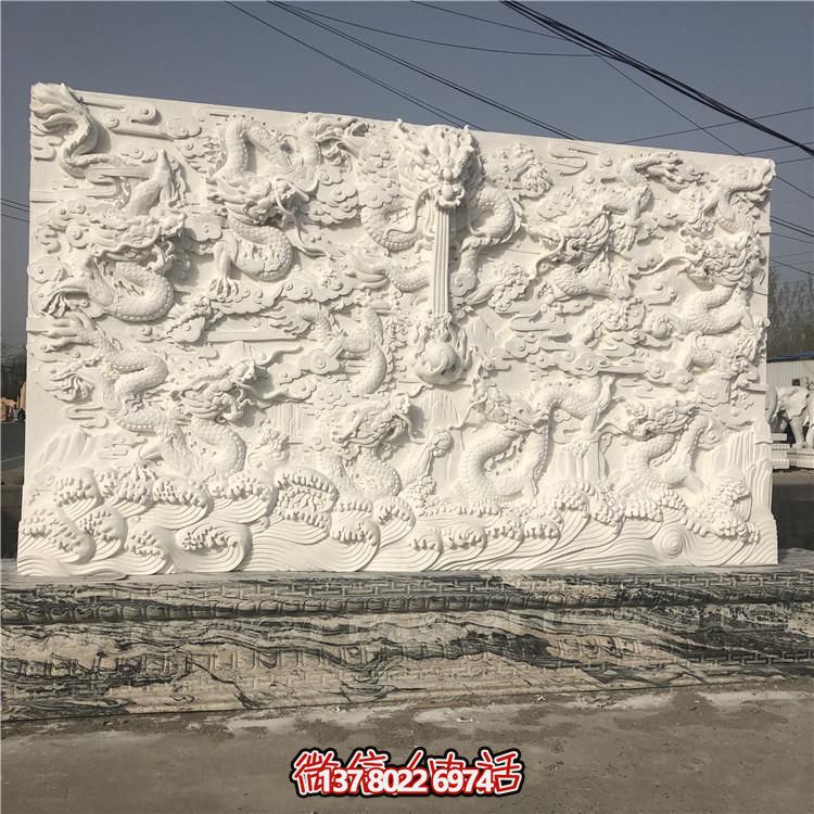 精湛雕刻的室內(nèi)大理石雕塑，為您的庭院增添浮雕照壁