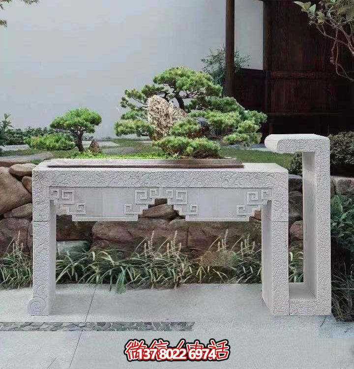 大理石浮雕雕塑花架景觀盆景，精致的別墅室內(nèi)景觀裝飾