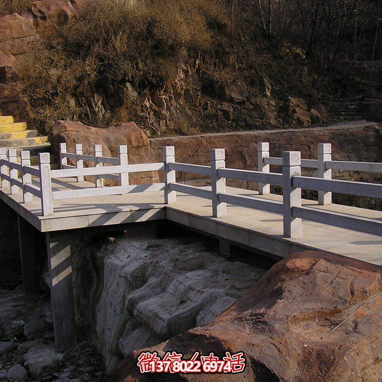 精致石磚制作的路橋、石欄桿及石欄