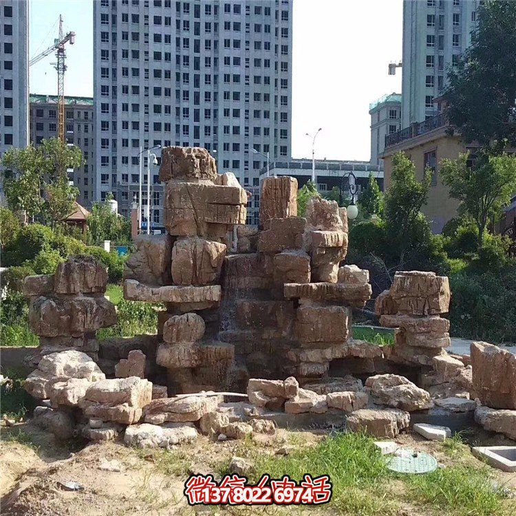 疊石假山，小區(qū)園林人造假山水景