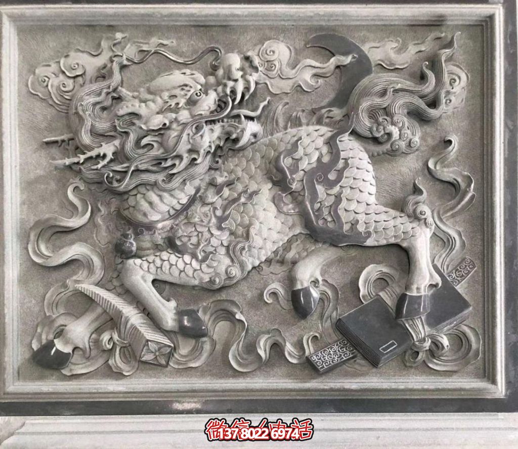 青石麒麟獻瑞：祥瑞滿庭，福佑千秋